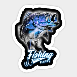 Fishing Make Me Happy Sticker